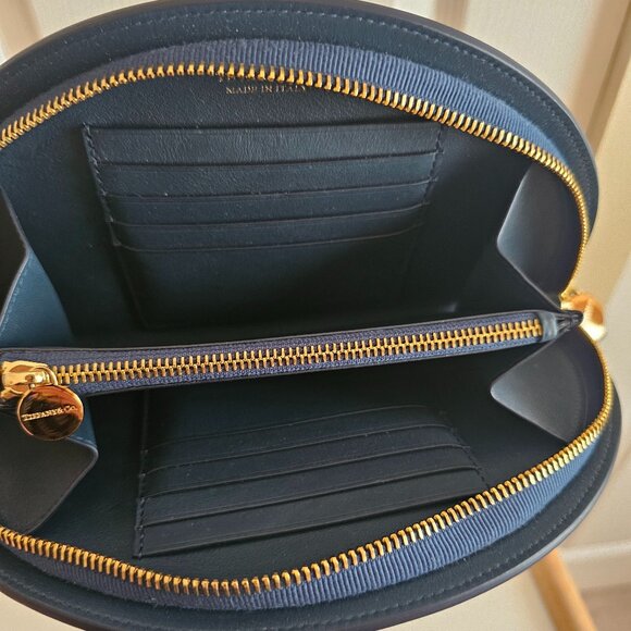 Like-New Authentic Tiffany & Co. Deep Teal Half Moon Zip Around Wallet - Picture 3 of 6